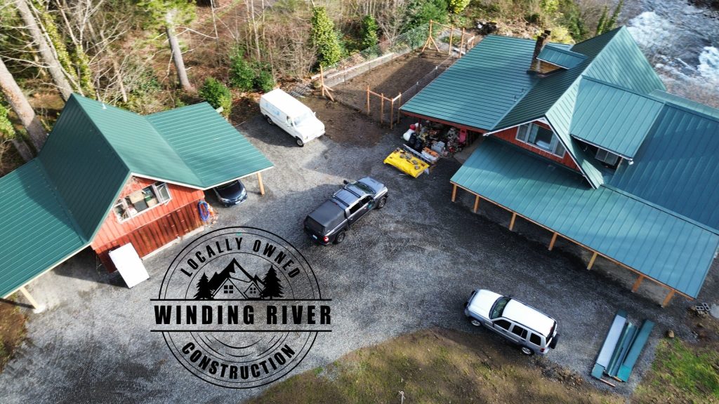 Metal roof project by Winding River Construction
